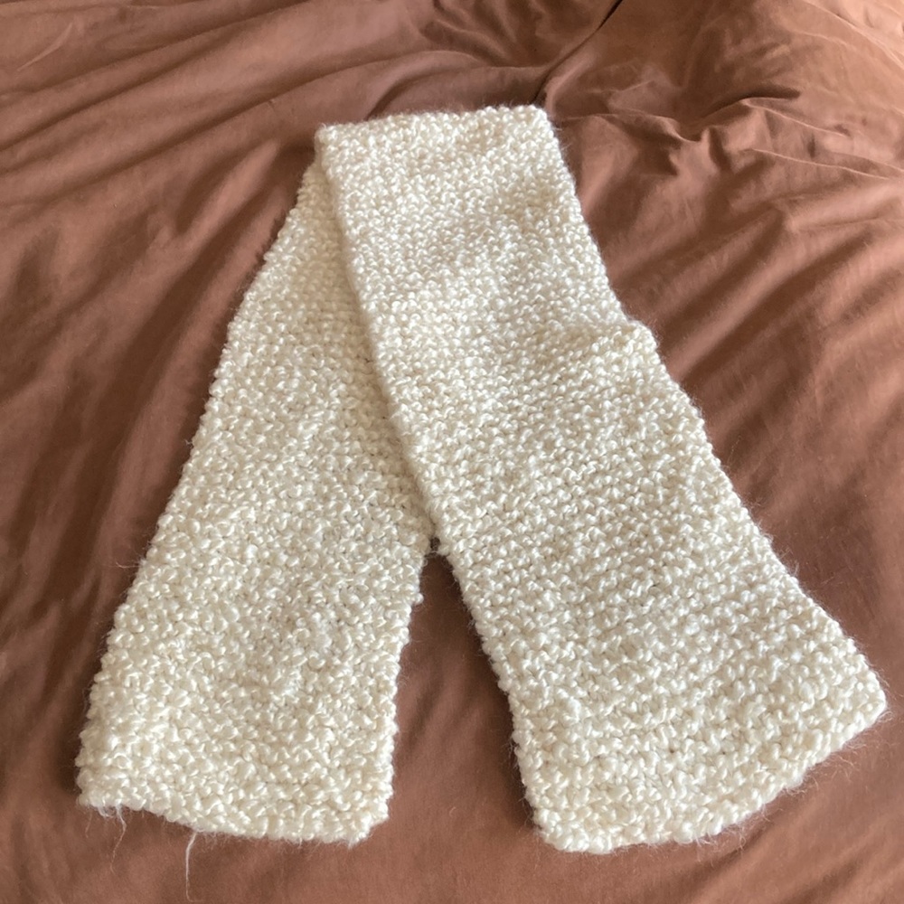 Handmade ivory very soft scarf